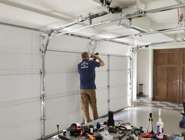 Lakewood Garage Door Repair certified technician performing precision garage door repair in Lakewood